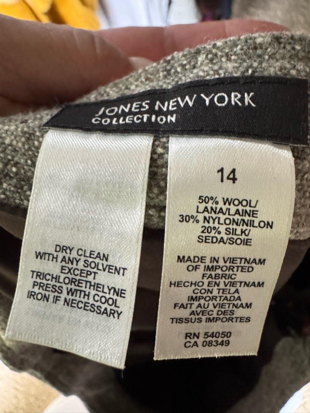 Jones New York Collection Charcoal Gray Tweed Wool/Silk Maxi Skirt - Picture 4 of 4